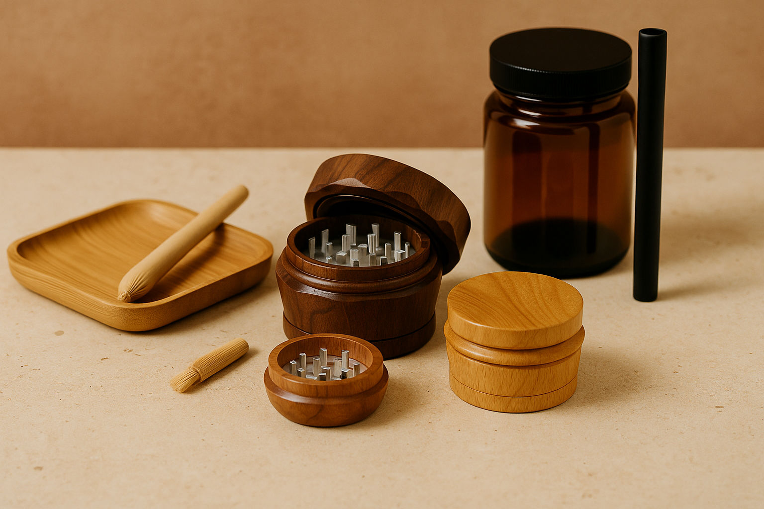 Premium Rauchzubehör Holzoptik Grinder – langlebig & diskret